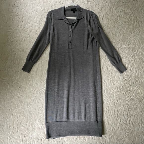 J. Crew Gray Merino Wool Sweater Dress - Picture 2 of 7